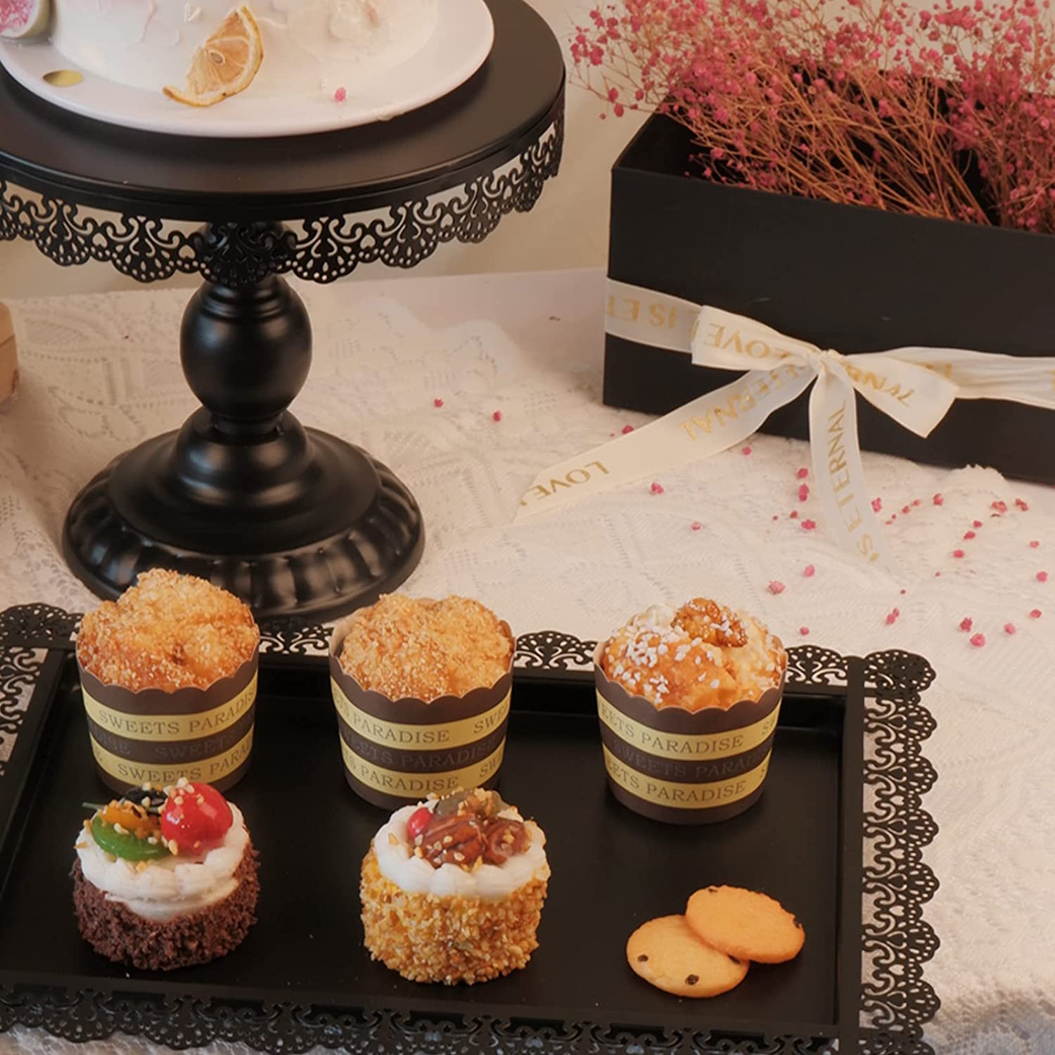 cake holder丨cake stand丨lace embossed cake stand